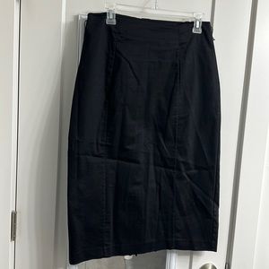 14Tall black pencil skirt.